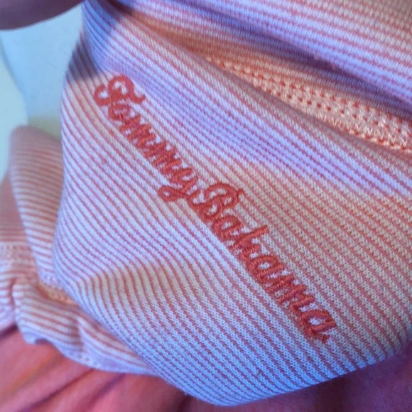 TOMMY BAHAMA Coral Pink Reversible Funnel Neck Zip Sweatshirt Jacket Top XL - Picture 8 of 13